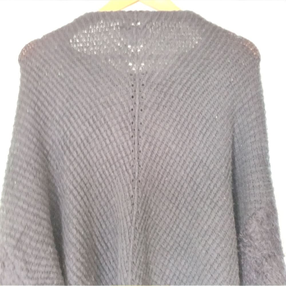 Cece XXL Black Fuzzy Sleeves Knit Sweater - Picture 7 of 13